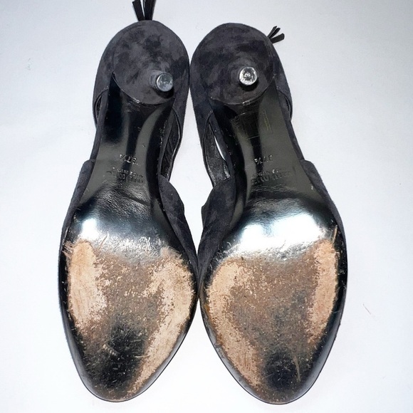 Miu Miu Gray Suede Heels - Picture 6 of 9
